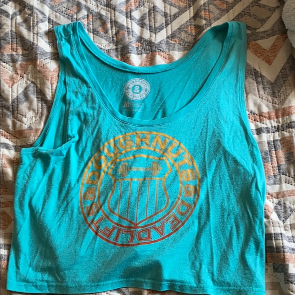 Doughnuts and deadlifts crop top